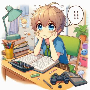 ゲームがしたくて宿題が進まない子ども